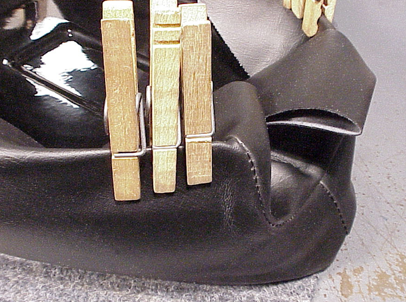 Three clothes pins